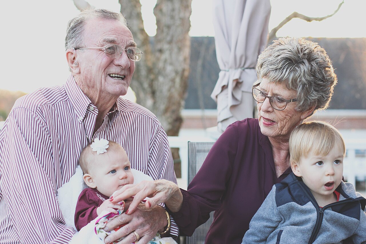 Multigenerational family sharing a quiet moment together